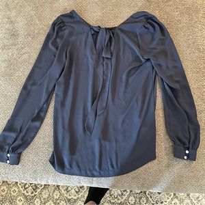 Loft dark grey blouse with bow